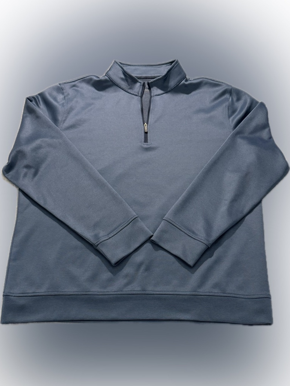 Hickey Freeman 1/4 Zip Pullover Blue Performance Stretch Large